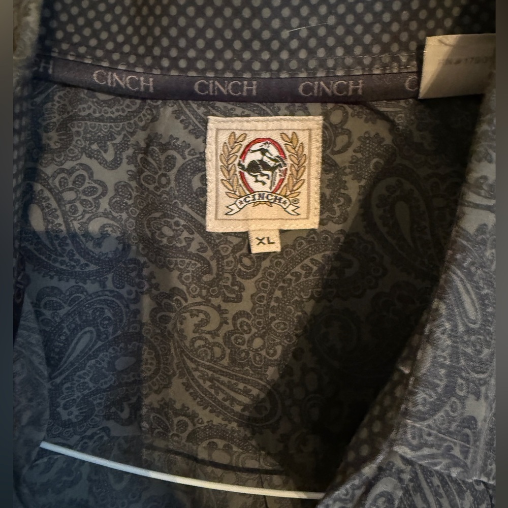 Cinch Black Paisley Button Down Shirt